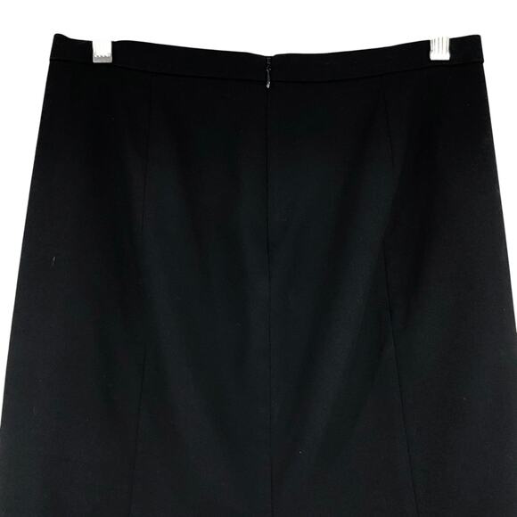 J Crew Womens Size 2 Skirt Pencil Straight Zip Rear Slit Career Black - Picture 7 of 15
